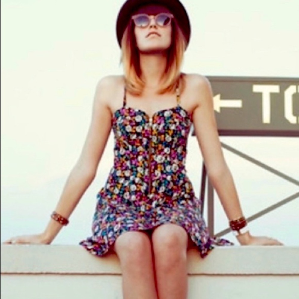 French Connection | Floral Zipper A-Line Dress